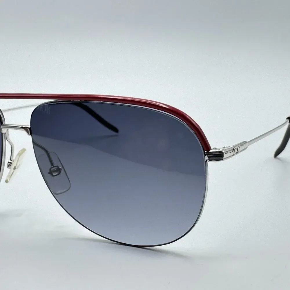 Dior Homme Sunglasses Dior0147S 010JJ Palladium Black Red Aviator Gradient Lens